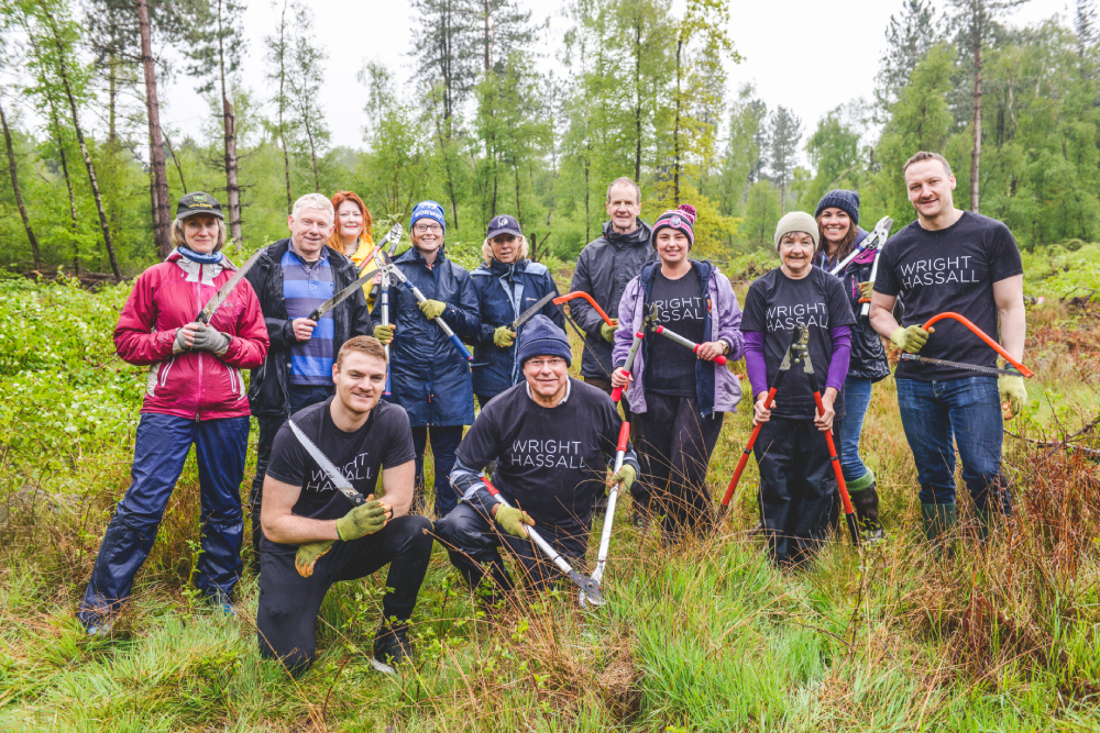 Susan Peterson LLP Lawyers volunteering in the forest